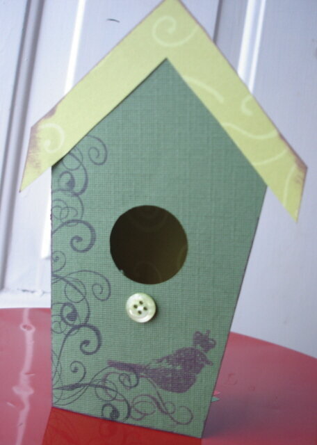 {birdhouse Christmas card}