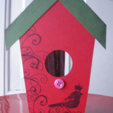 {birdhouse christmas card}