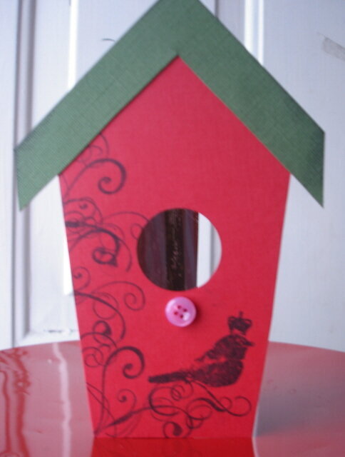 {birdhouse christmas card}