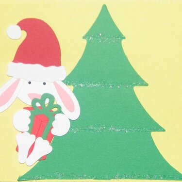 Christmas Peekaboo Bunny