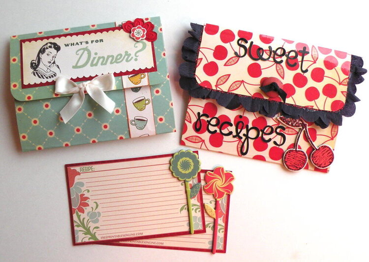 Laminated recipe cards and holders