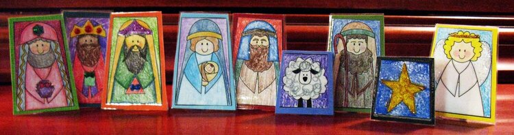 Christmas Nativity Finger Puppets--Free Printable