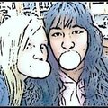 Me & Marissa being bad in class and eating gum and blowing bubbles {jk we in bubble gum lab}