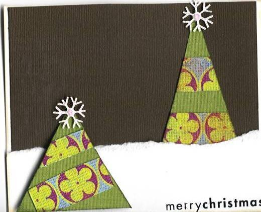 Trees in snow card