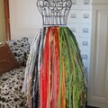 New ribbon storage - wire dress frame