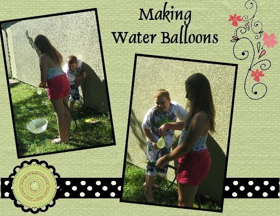 making water balloons