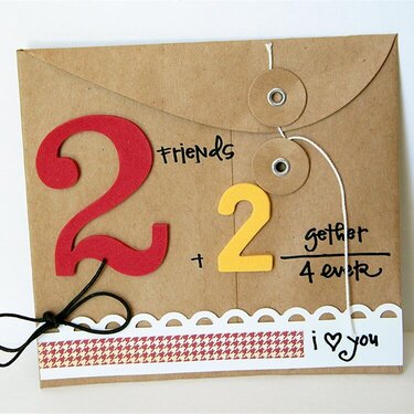 2 Friends + 2 Gether = 4 ever card