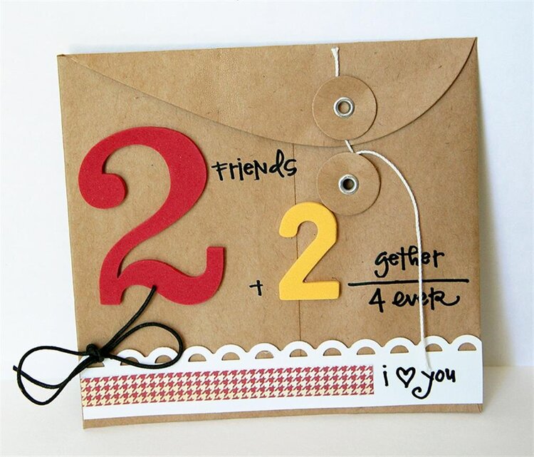 2 Friends + 2 Gether = 4 ever card