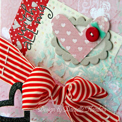 With all my Heart card *Close up*