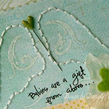 Babies are a Gift from Above card *close up*