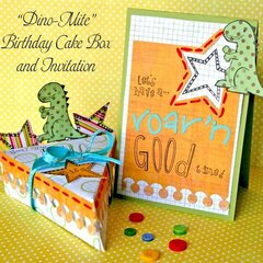 Dino-Mite Cake Box and Invitation