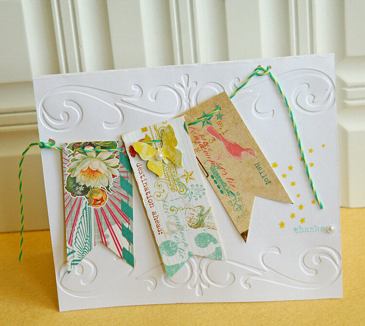 Embossed Thanks card