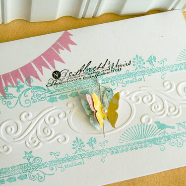 Butterfly embossed card