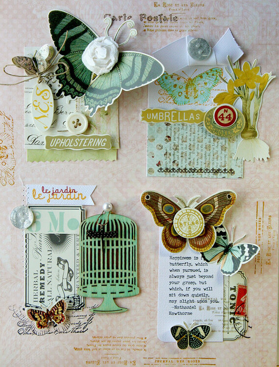 Butterfly Garden Collage #2