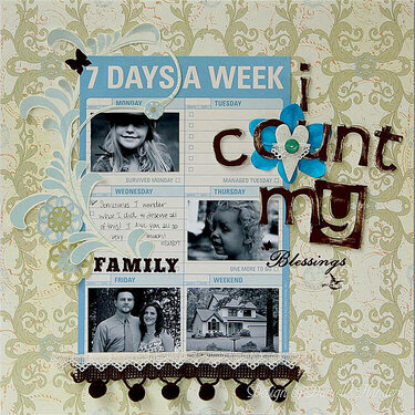 7 Days a Week, I count my blessings *Scrapbook Trends-Embellishment Idea Book*