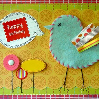 Felt birthday card *Paper Crafts Magazine-Mar 2008*