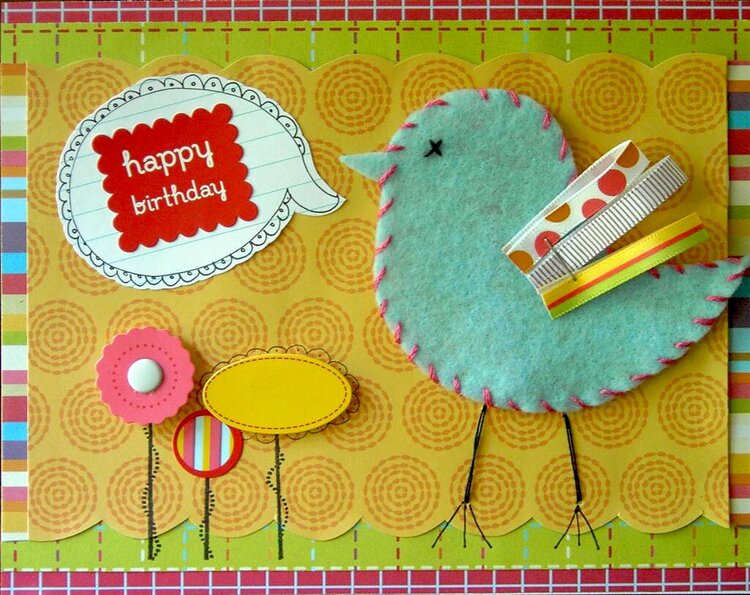 Felt birthday card *Paper Crafts Magazine-Mar 2008*