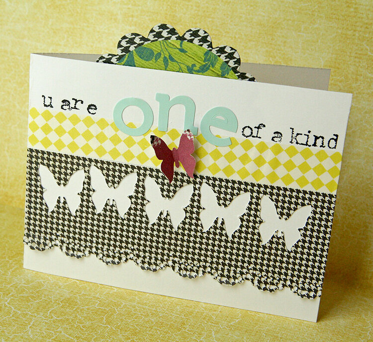 U are One of a Kind card *new Pink Paislee*