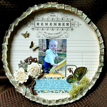 Remember - Embroidery Hoop page *Label Tulip*