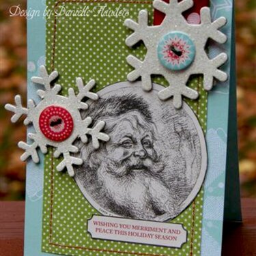 Wishing You Merriment card *Scrapbook Trends Holiday Idea Book 2008*