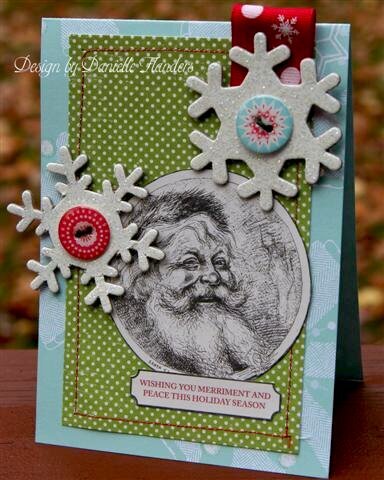 Wishing You Merriment card *Scrapbook Trends Holiday Idea Book 2008*