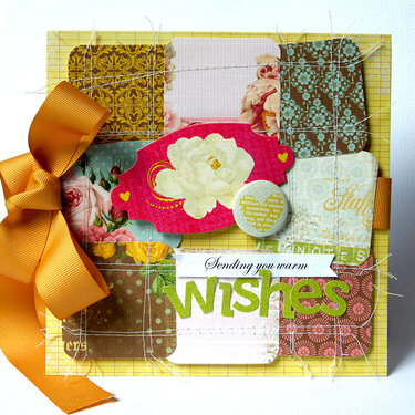 Warm Wishes card *NEW Pink Paislee*
