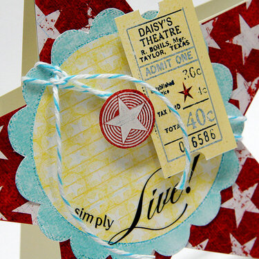 Simply Live! card *NEW Pink Paislee* - close up