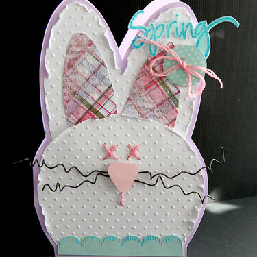 Spring Bunny card *Cut Cardstock*