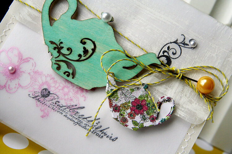 Teapot card *NEW Pink Paislee*