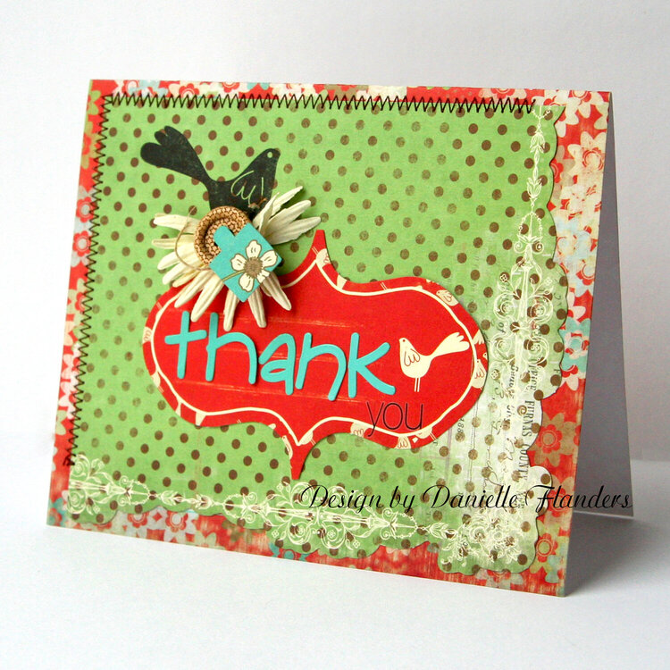 Thank you card *Pink Paislee*