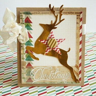 Reindeer Holiday card *Pink Paislee*