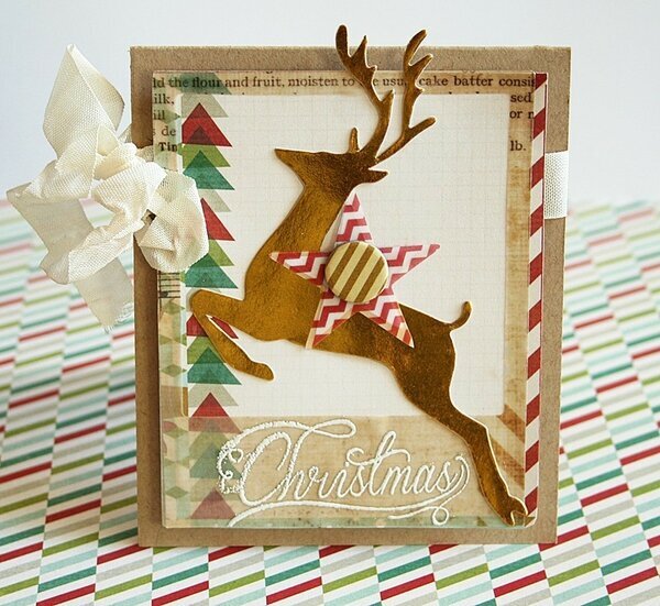 Reindeer Holiday card *Pink Paislee*