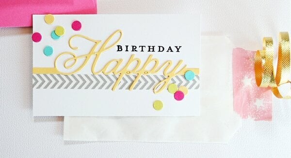 Washi Tape Party Invites and Gift Tag