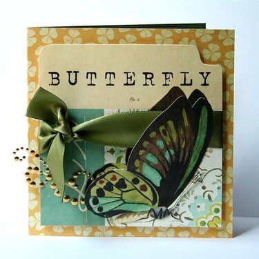 Butterfly card *Label Tulip*
