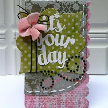 It&#039;s Your Day card **NEW Pink Paislee**