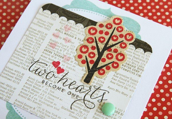 Two Hearts card