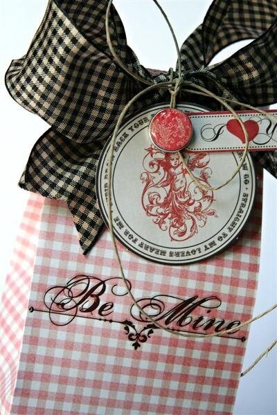 Be Mine treat bag and card *new Pink Paislee*