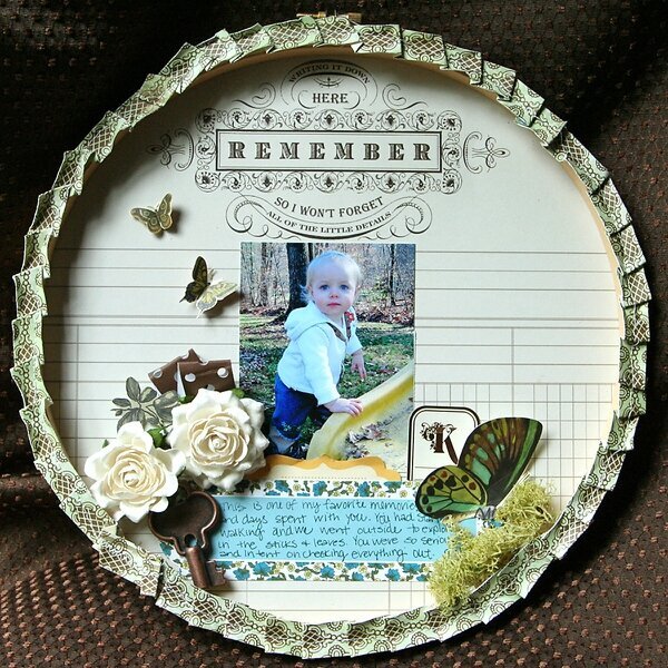 Remember - Embroidery hoop page *Label Tulip*
