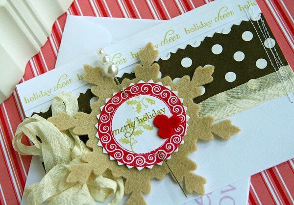 Stamped holiday cards