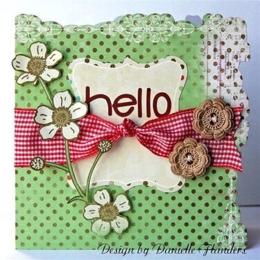 Hello card *Pink Paislee*