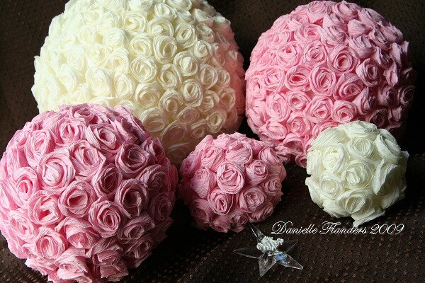 Crepe paper roses