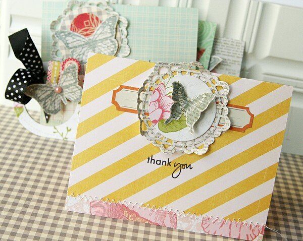 Thank You card set with pocket