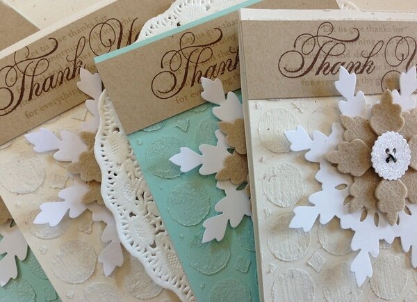 Faux Flocked cards