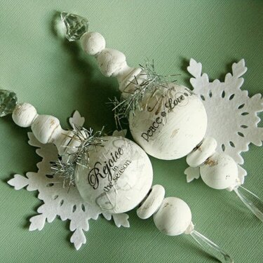 Decoupaged Handmade Ornaments