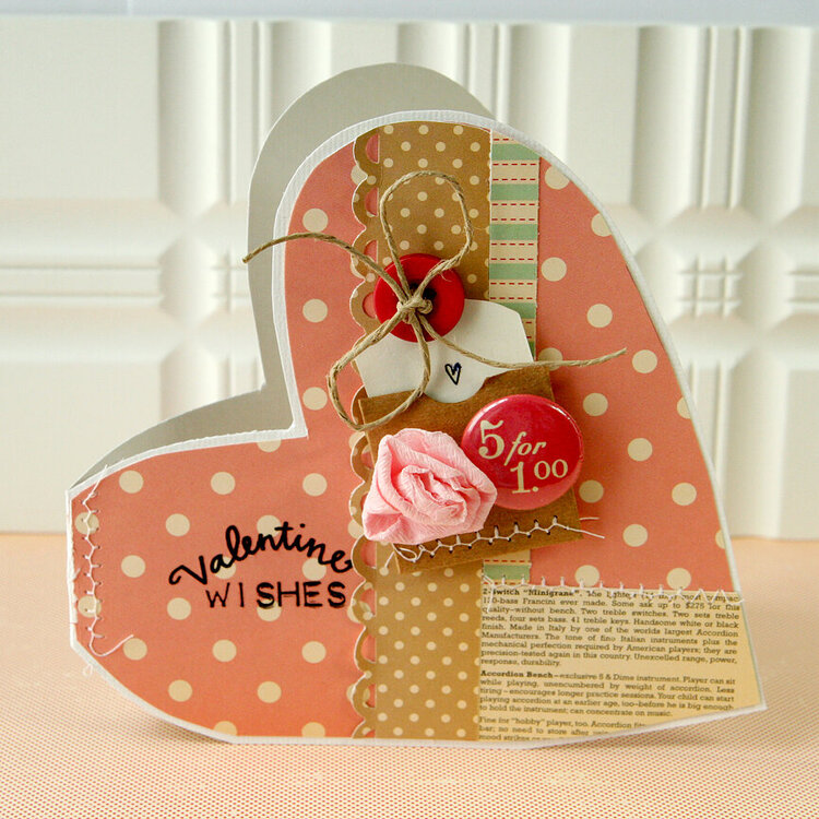 Valentine Wishes card *NEW October Afternoon*
