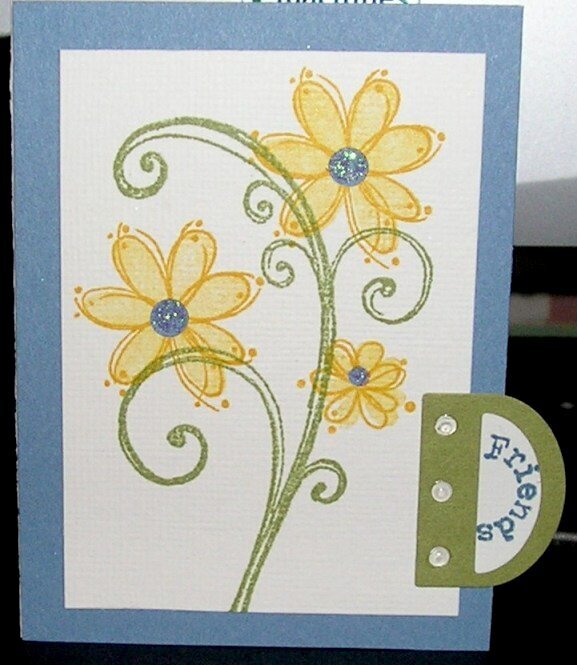 Hand Stamped Handmade Greeting Card