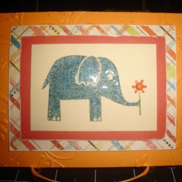 elephant card blue