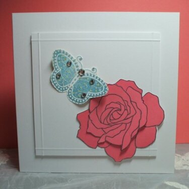 Butterfly Rose card