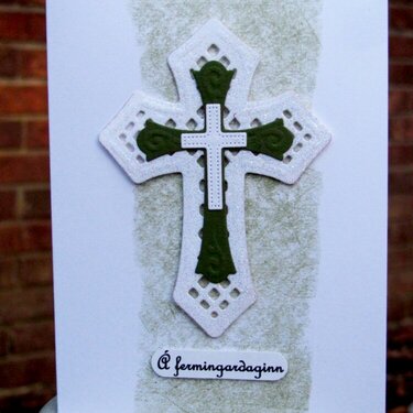 Green and white cross