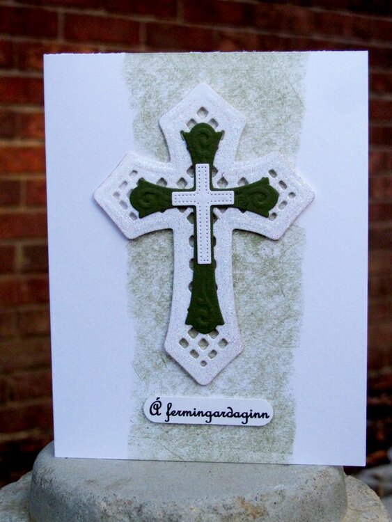 Green and white cross